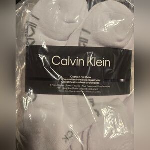 Calvin Klein White Cushioned No Show Socks